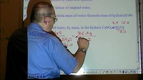 Chemistry Tutorial 5.04c:  Percent Composition Of Water In A Hydrate