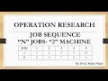 Job Sequence with 2 machine-Operation research-problem-By Prof. Mihir Shah