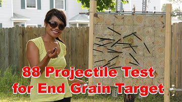 88 Projectile End Grain Target Test, with Wood Glue (Part 3 of 3)
