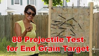 88 Projectile End Grain Target Test, with Wood Glue (Part 3 of 3)