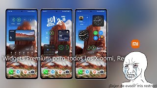 Obtén el widget de Reloj dinámico + Widgets premium para todos los Xiaomi Redmi, con este Backup.