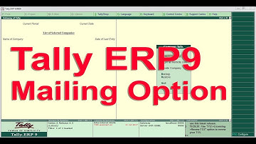 How to send email in Tally ERP9 6.3.1