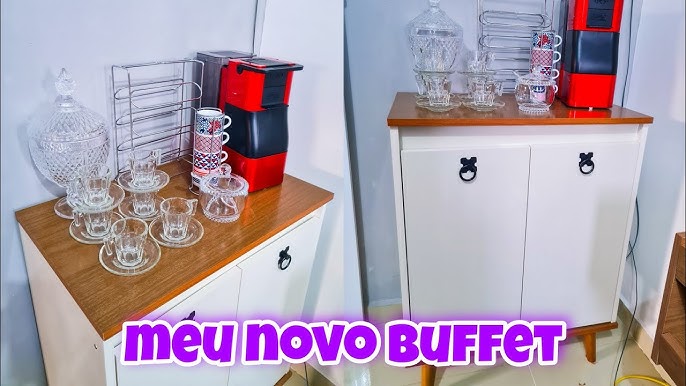 Buffet Union Aparador com 4 Portas Pés em Madeira Maciça Istambul