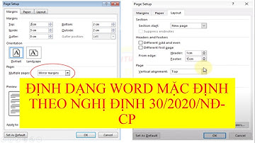 ĐỊNH DẠNG VĂN BẢN VÀ CĂN LỀ CHUẨN THEO ND 30/2020