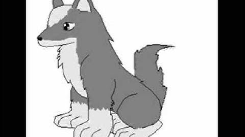 Ms paint rocking wolf animation