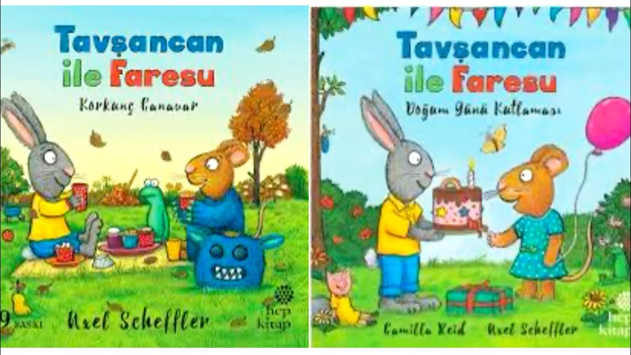 Tavşancan ile Faresu 🐰🐭 / sesli çocuk kitabı🤩 Korkunç Canavar / Doğum Günü Kutlaması