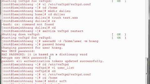 Cài đặt và cấu hình FTP trên CentOS