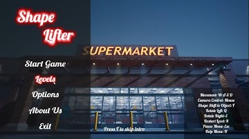 Shape Lifter Main Menu - UE4 UMG