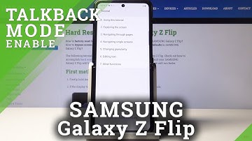 How to Activate TalkBack in Samsung Galaxy Z Flip – Screen Reader
