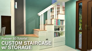 How to design a Custom Staircase with Storage | Planner 5D app - Android | Ayuh screenshot 2