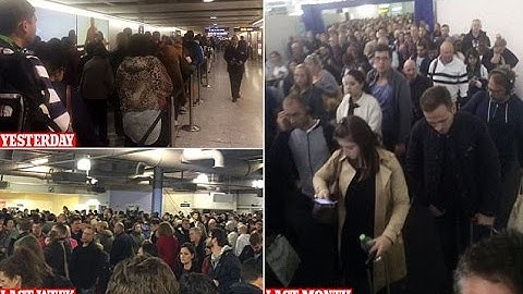 Another day, another hour long queue at airport passport control Passengers at Heathrow left furious