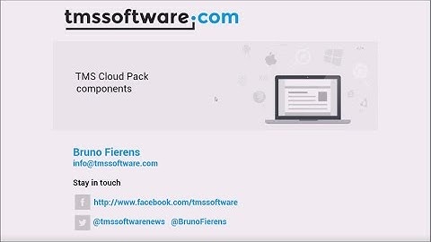 Embarcadero webinar: Using TMS Cloud Pack to Integrate Your Apps with the Cloud