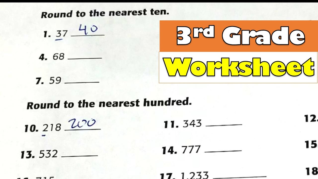 Round to the Nearest Ten Worksheet