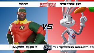 MultiVersus Mayhem 23 Winners Finals SAGE (LeBron) vs Streamline (Bugs) MultiVersus Tournament
