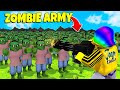 This ZOMBIE ARMY took over the WORLD..  TOFUU has to save it (Roblox)