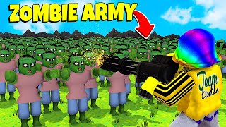 This ZOMBIE ARMY took over the WORLD..  TOFUU has to save it (Roblox)