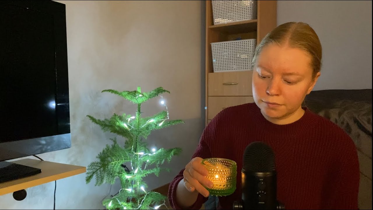 Jouluinen asmr-video (uneen laskemista ja rentouttavia ääniä)
