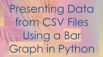 Presenting Data from CSV Files Using a Bar Graph in Python