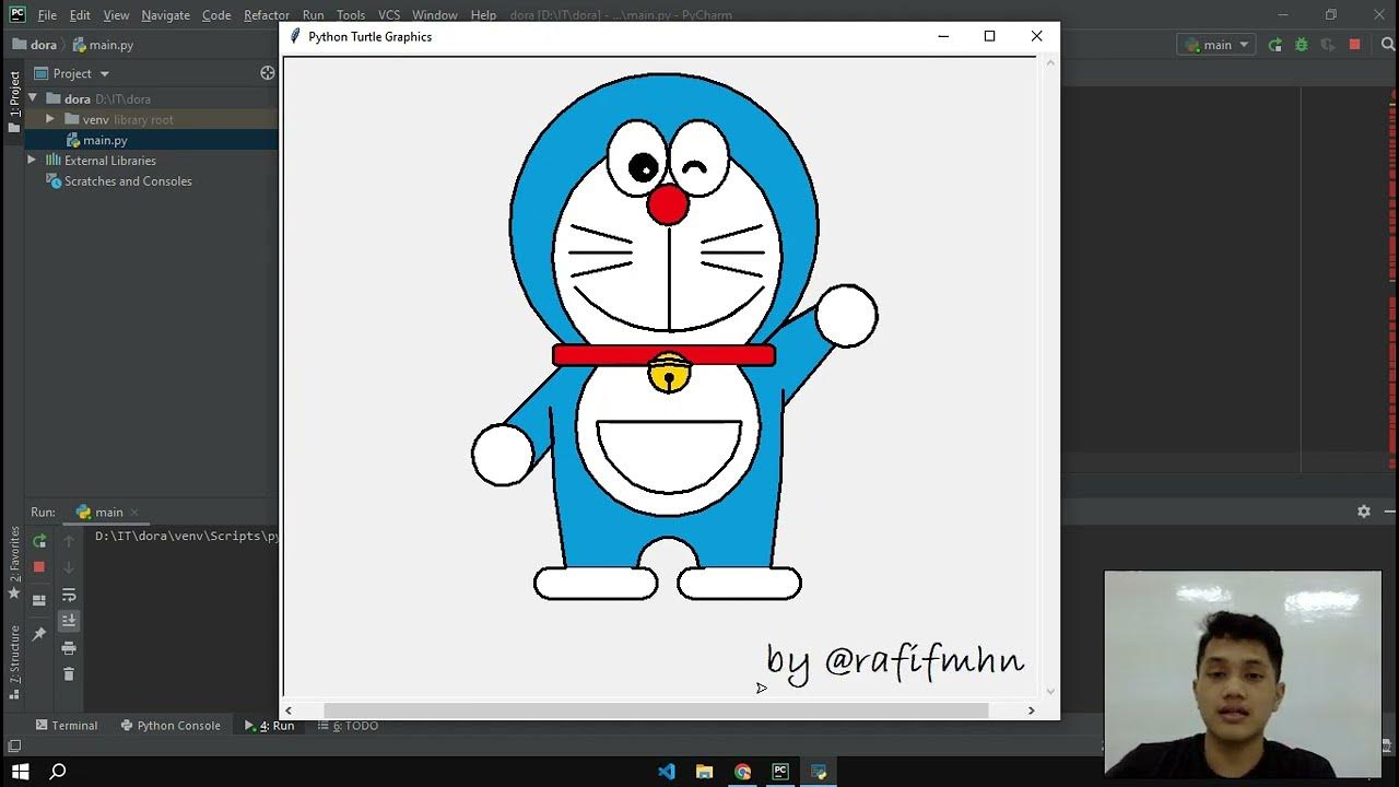 Cara Menggambar Doraemon Menggunakan Bahasa Pemerograman Python - YouTube