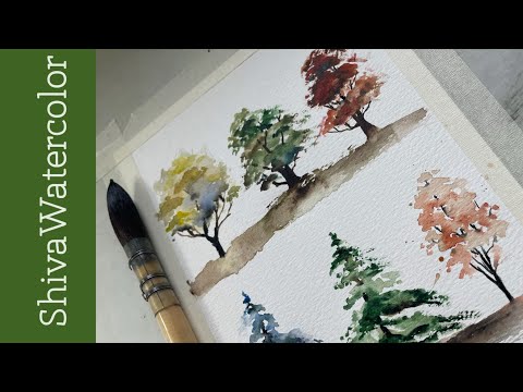 How to paint trees in watercolour part 1