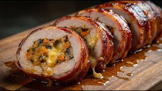 Ünlü Michelin yıldızlı yemek tüm rekorları kırdı! Pastırmalı, doldurulmuş ve sulu domuz sırtı.