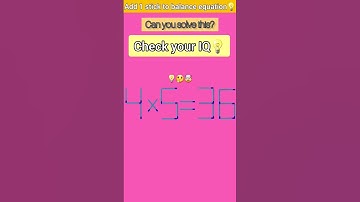 matchsticks puzzle game 💡🤯 Add 1 stick to balance equation #shorts #matchstickpuzzle