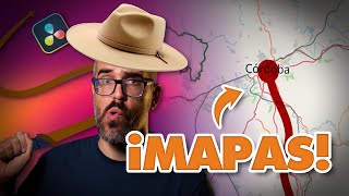 Cómo ANIMAR TRAZOS en MAPAS en DAVINCI RESOLVE [y en 3D]