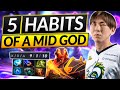 Top 5 PRO Habits EVERY MIDLANER MUST ABUSE - INSANE Tips and Tricks - Dota 2 Guide