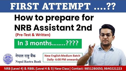 How to Prepare for NRB exam in 3 months | 3 Month Strategy for Bank Exams in Nepal #nrb #rbb