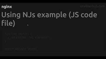 Using NJs example (JS code file)