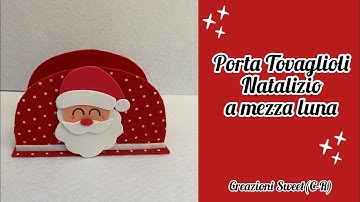 Portatovaglioli natalizio mezza luna in feltro/felt