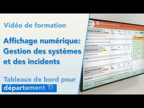 Formation complète: Tableaux de bord TI pour affichage numérique
