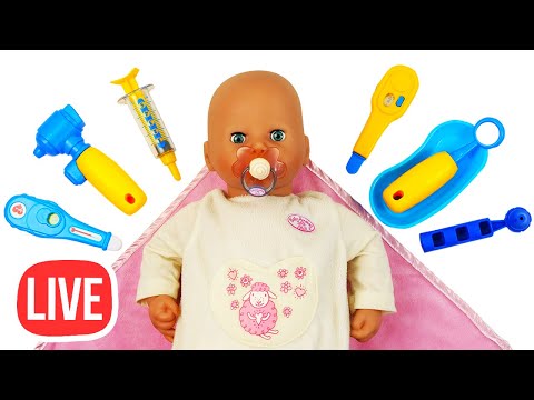 Видео: Кукла Беби Анабель заболела? 🔴 Игры в куклы с Baby Born онлайн
