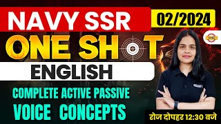 NAVY SSR 02/2024 || ONE SHOT || ENGLISH || Complete Active Passive Voice   || BY DEFENCE EXAMPUR