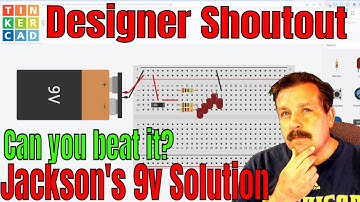 Tinkercad Circuits 9V LED Challenge Solution by 6th grader Jackson