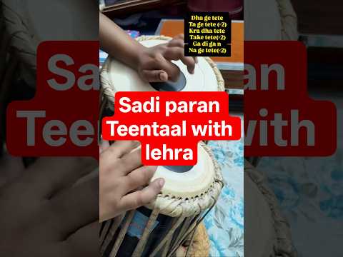 Teentaal Paran with lehra || #tabla #tablacover #tablacover #tablatutorials #tablalessons #learning