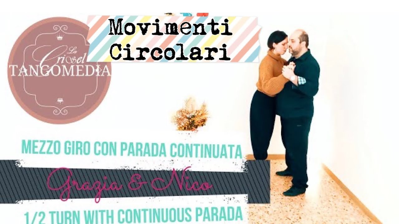 TANGOMEDIA |[INTER2]| Videocorso TANGO(3/8)| Mezzo giro con Parada Continuata [Sub-Eng]