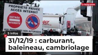 Carburant, baleineau, cambriolage... 5 infos du 31 décembre