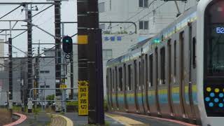 【E131系】JR佐原駅0番線発車風景（発車メロディー）【E217系】