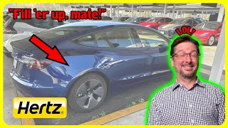 ev rental joke: hertz charges $277 for “refuelling” a tesla! | mguy australia