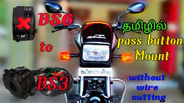 Splendor plus bs6 to bs3 headlight switch assembly changing with pass button, without wire cutting