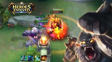 Heroes Evolved : Rockman (Giant Gorilla) Skin Gameplay