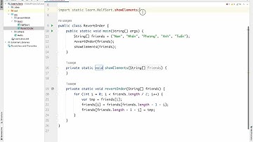 Java - Đảo ngược các phần tử trong mảng