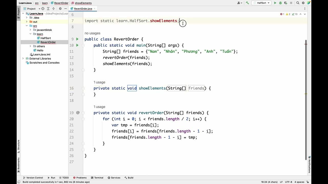 Java o ng c c c ph n t trong m ng youtube
