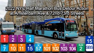 NYCT/MTA Bus Action @ Amsterdam & 72 St: M1, M2, M3, M4, M15, M101, M102, M103, BxM2 Routes & More!