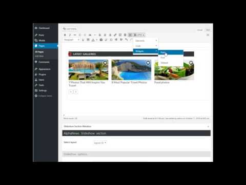 Creating Home Page with visual shortcodes