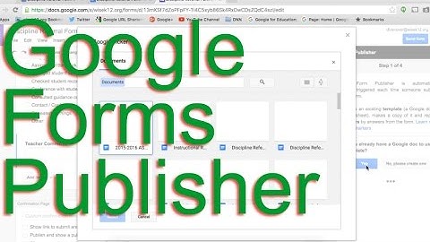 Technology Tip of the Week - Google Forms Publisher