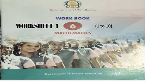 6th Maths | Worksheet 1 | Bridge Course | English Medium | TERM 1 |NUMBER SYSTEM | SUM 1 to 10