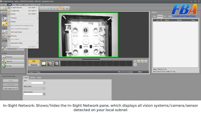 In-Sight® Explorer Help - Guided Pick with Robot Mounted Camera in