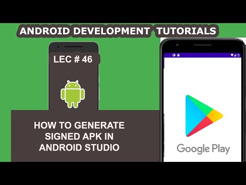 How to Generate Signed APK in Android Studio - 46 - Android Development Tutorial for Beginners